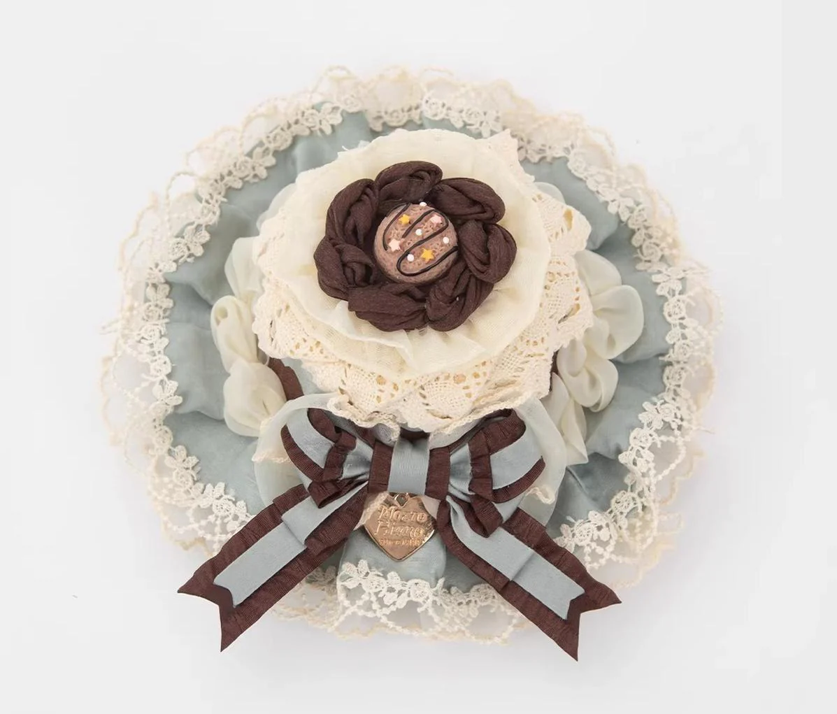 Mint Chocolate Puff - Lolita Cake Inspired Mini Top Hat, Large Bow KC - Image 11