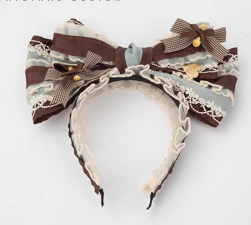 Mint Chocolate Puff - Lolita Cake Inspired Mini Top Hat, Large Bow KC - Image 9