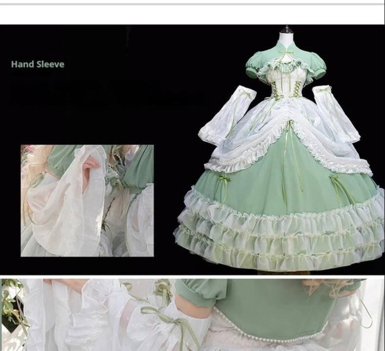 Daydream Whisper - Toting Basil - Wedding Lolita Dress Accessories Bolero Necklace Cuffs Side Clip - Image 10