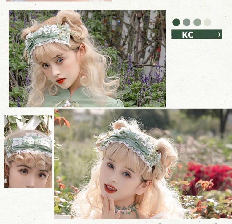 Daydream Whisper - Toting Basil - Wedding Lolita Dress Accessories Bolero Necklace Cuffs Side Clip - Image 5