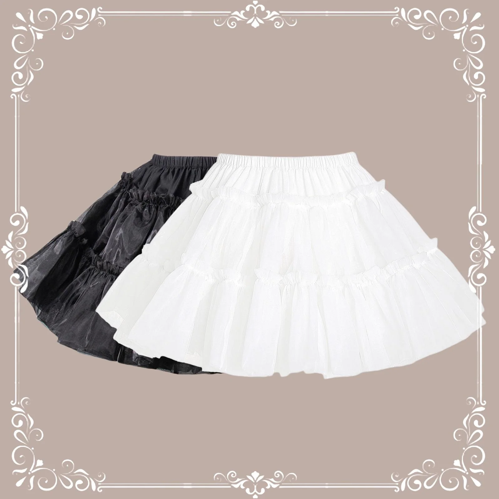 Short A Line Petticoat Collection, 13.8" (35 cm) Length, Mini to Extreme Puffy - Image 16
