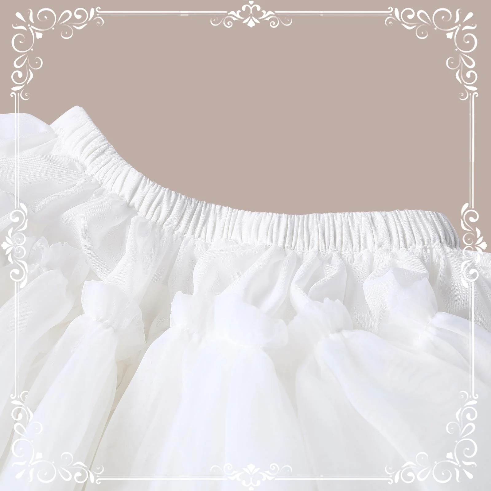 Mini A Line Lolita Petticoat, 18" (45cm) Length, Cotton Lining - Image 4