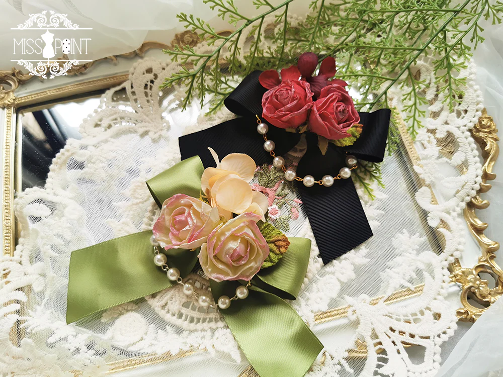 Miss point - Sally's Garden - Lolita Flower Bow Lace Necklace - Image 17