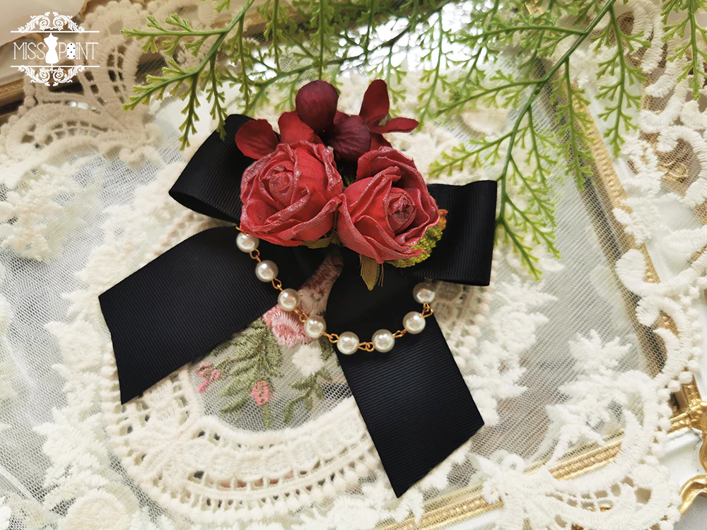 Miss point - Sally's Garden - Lolita Flower Bow Lace Necklace - Image 19