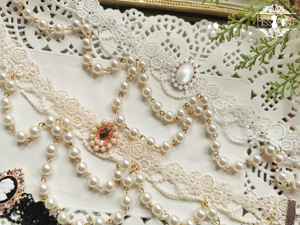 Miss point - Sally's Garden - Lolita Flower Bow Lace Necklace - Image 23