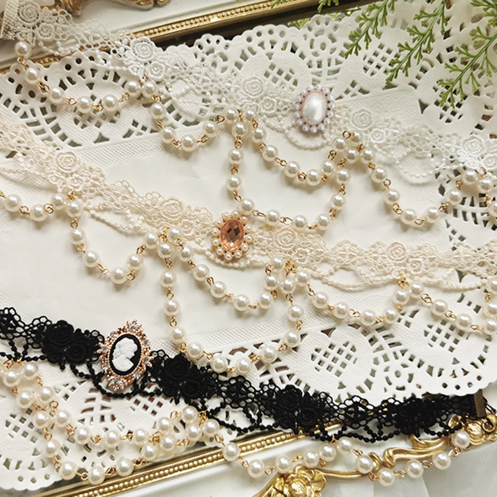 Miss point - Sally's Garden - Lolita Flower Bow Lace Necklace - Image 3