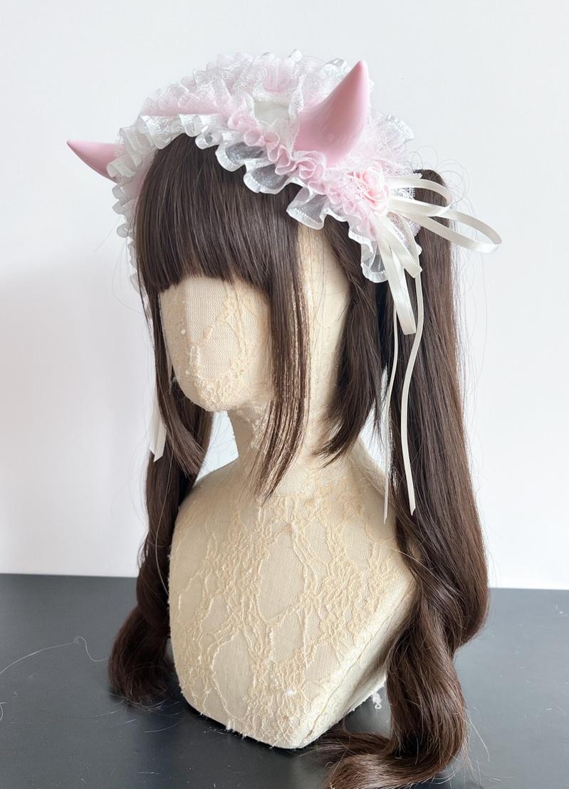 Gothic Lolita Halloween KC Devil Horn Hairband Customizable Color - Image 17