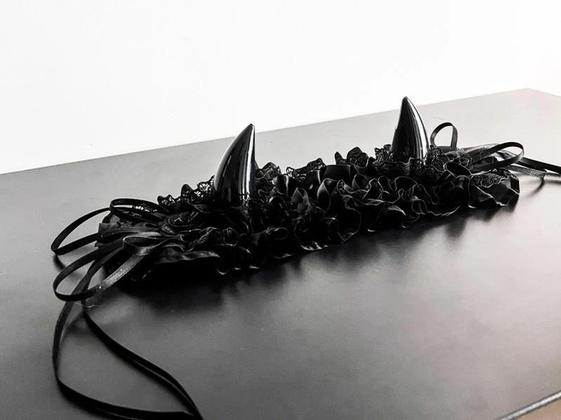 Gothic Lolita Halloween KC Devil Horn Hairband Customizable Color - Image 28