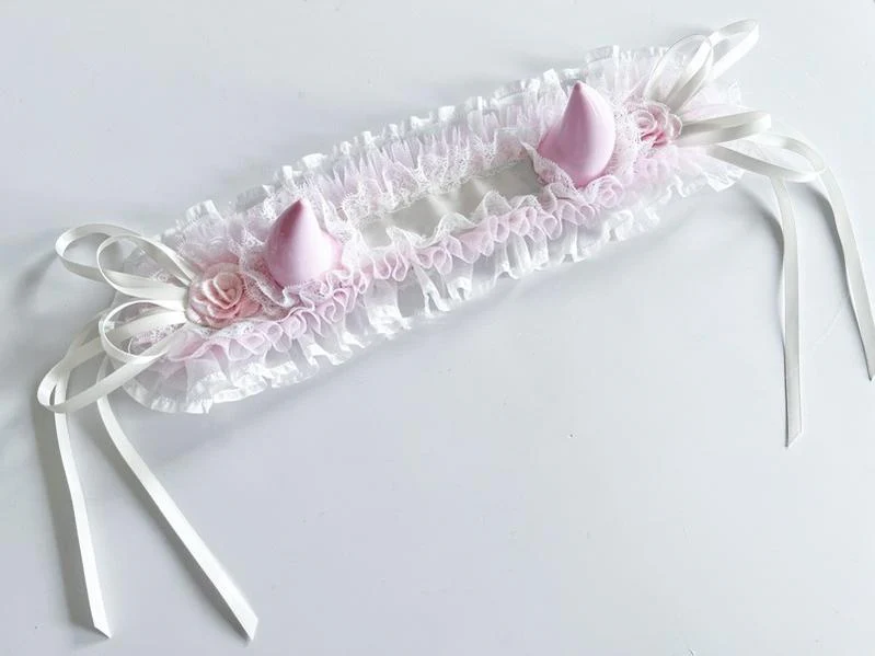 Gothic Lolita Halloween KC Devil Horn Hairband Customizable Color - Image 31