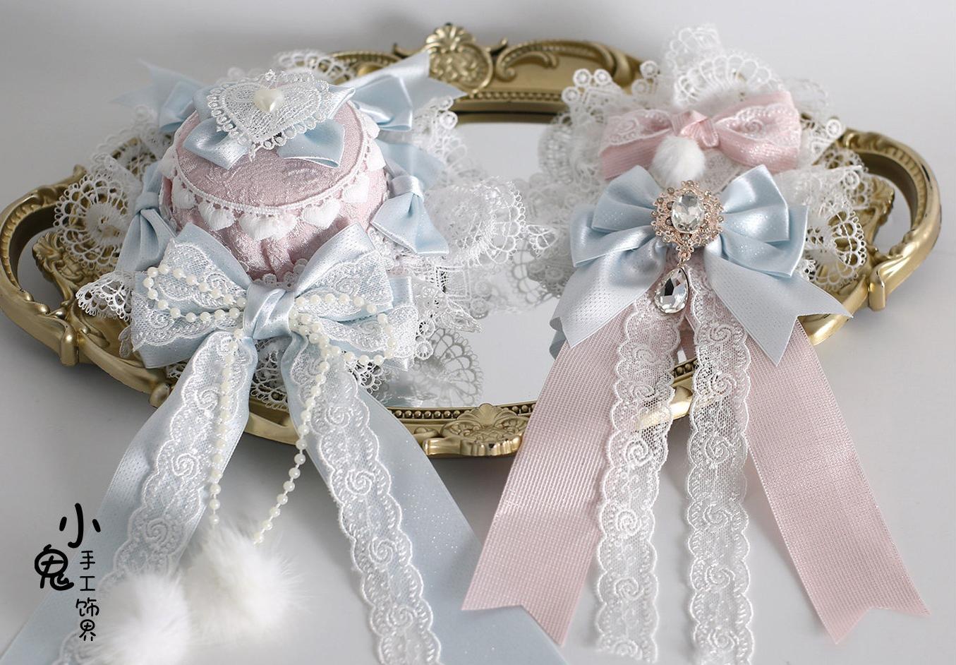 Lolita Headdress, Bunny Ear KC, Embroidered Lace - Image 10