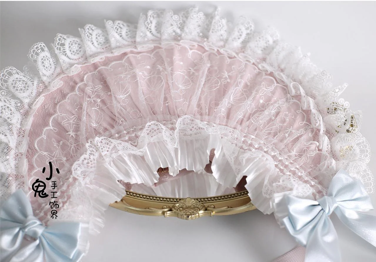 Lolita Headdress, Bunny Ear KC, Embroidered Lace - Image 13