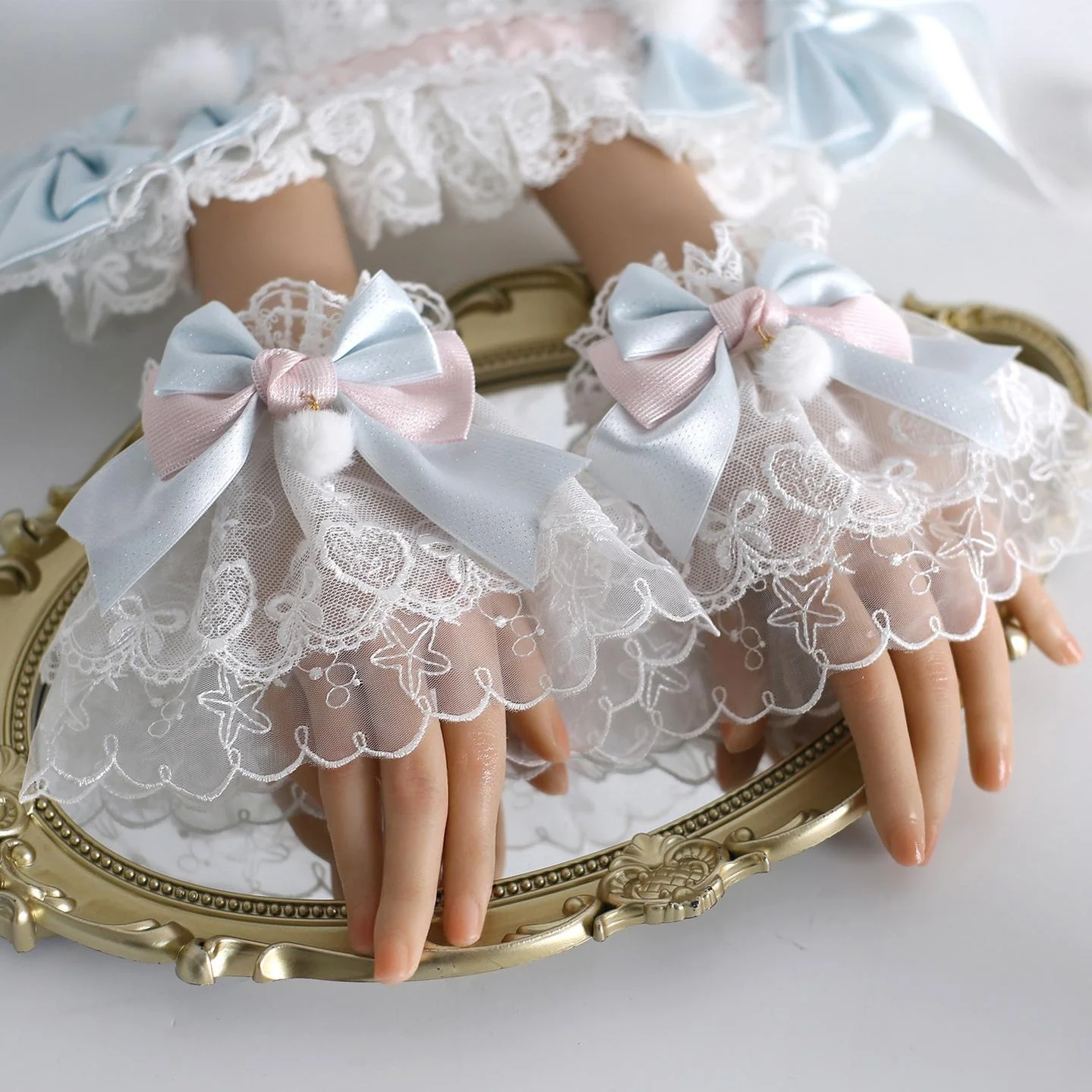 Lolita Headdress, Bunny Ear KC, Embroidered Lace - Image 8