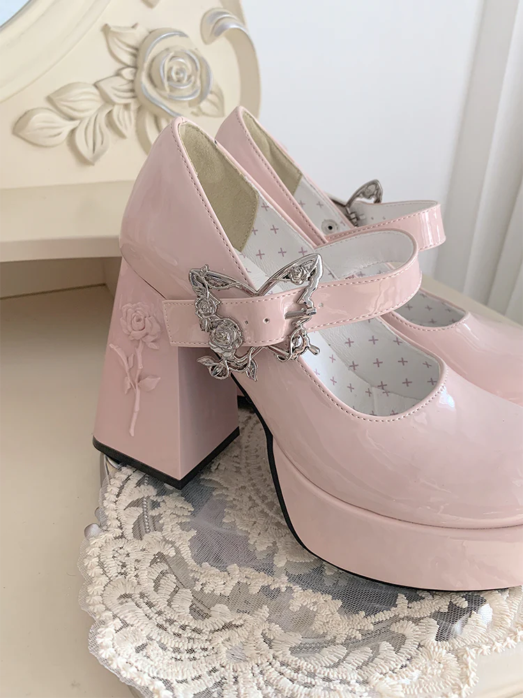 Dreamland - The cycle of all things - Lolita High Platform Shoes with Elegant Butterfly Buckle - Image 27