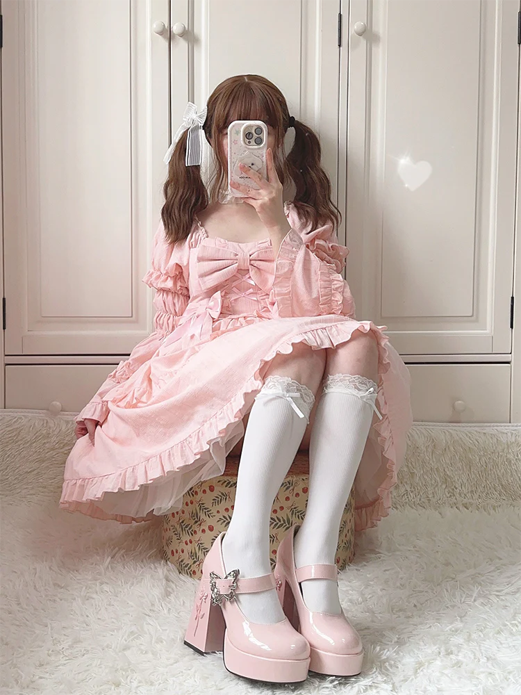 Dreamland - The cycle of all things - Lolita High Platform Shoes with Elegant Butterfly Buckle - Image 30