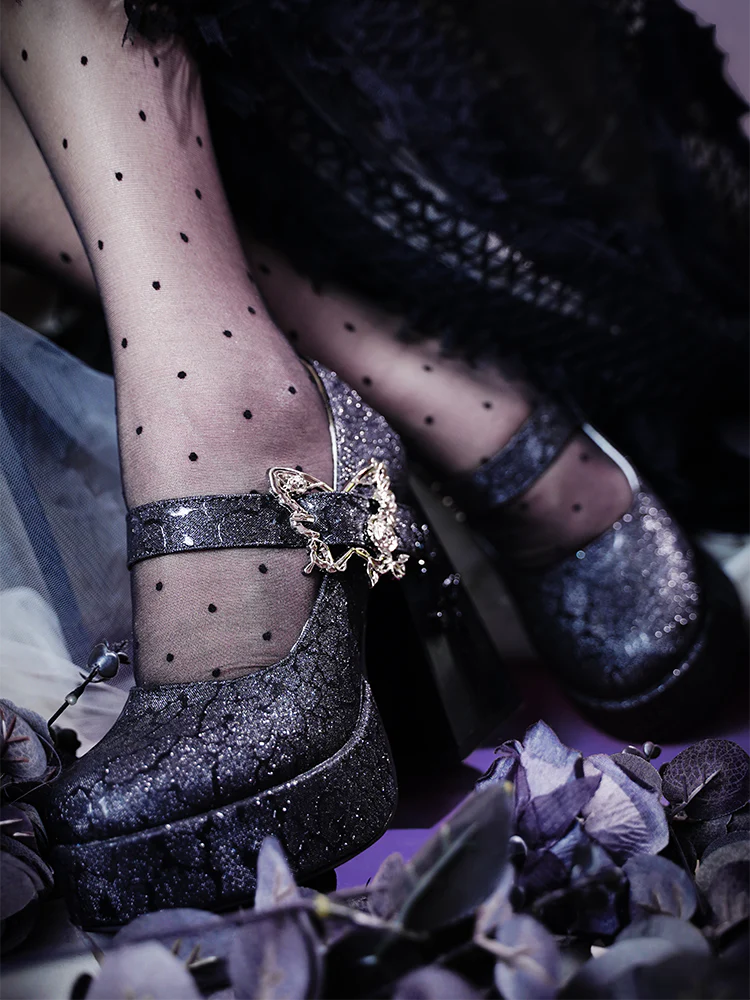 Dreamland - The cycle of all things - Lolita High Platform Shoes with Elegant Butterfly Buckle - Image 9