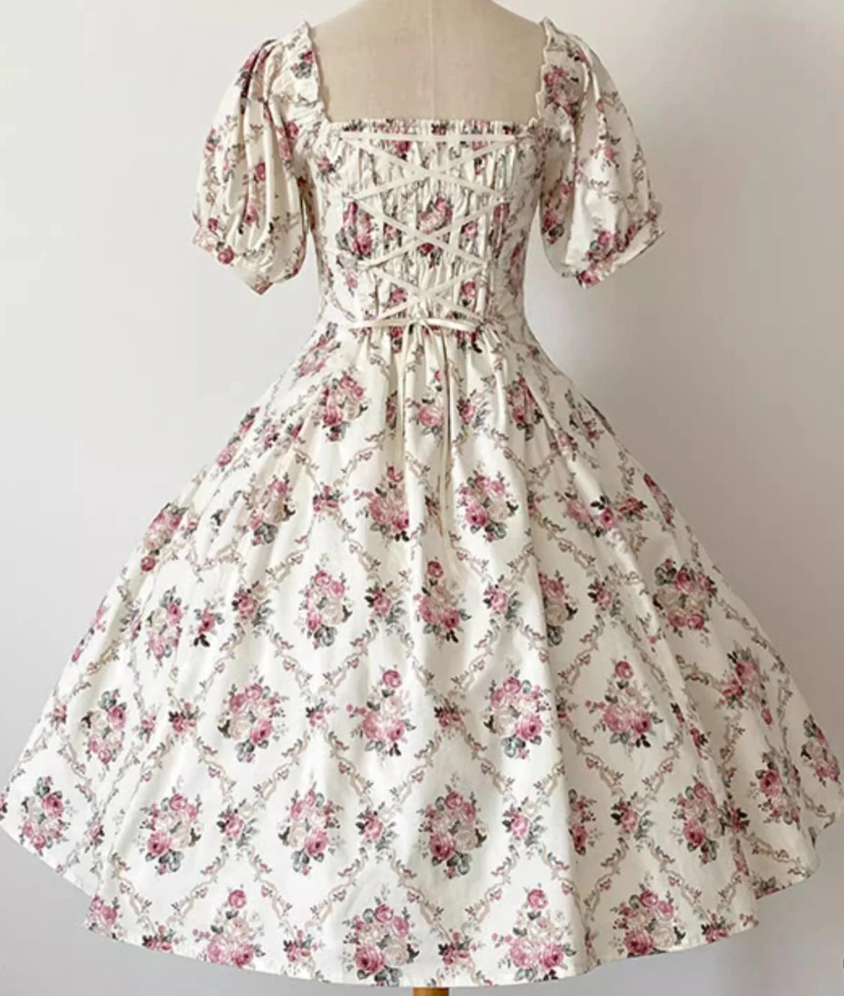 Pastoral Poem - Elegant Lolita OP Dress Floral Print 6-Piece Cut Lolita Dress - Image 25