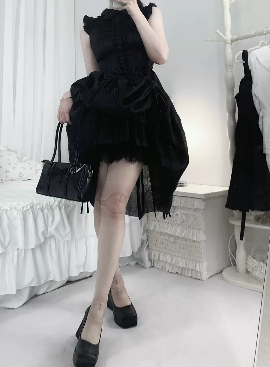 Sweet Lolita Pantyhose, Joint Print Light Stockings - Image 11