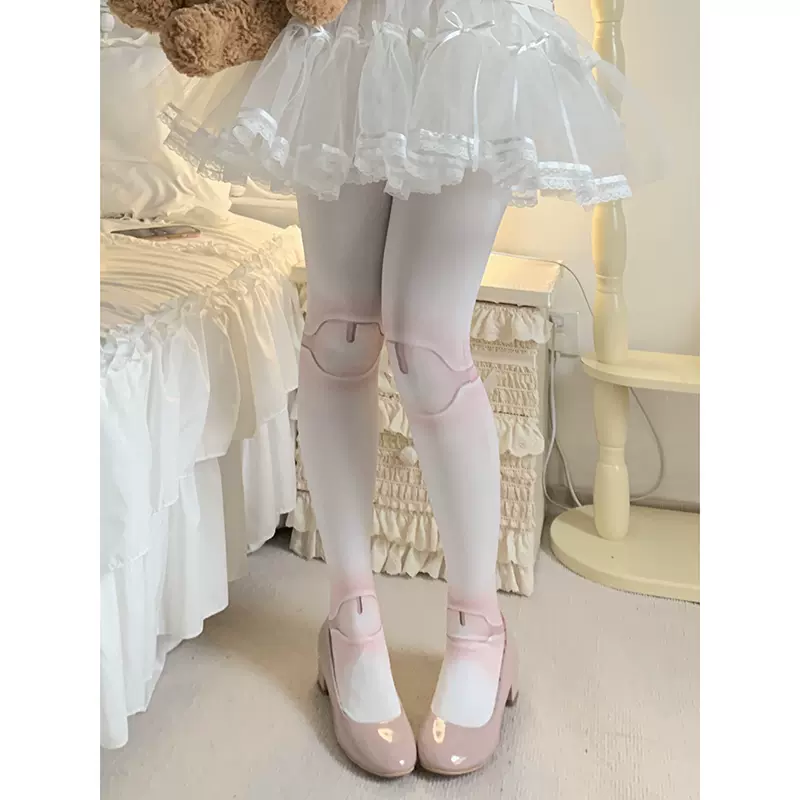 Sweet Lolita Pantyhose, Joint Print Light Stockings - Image 12