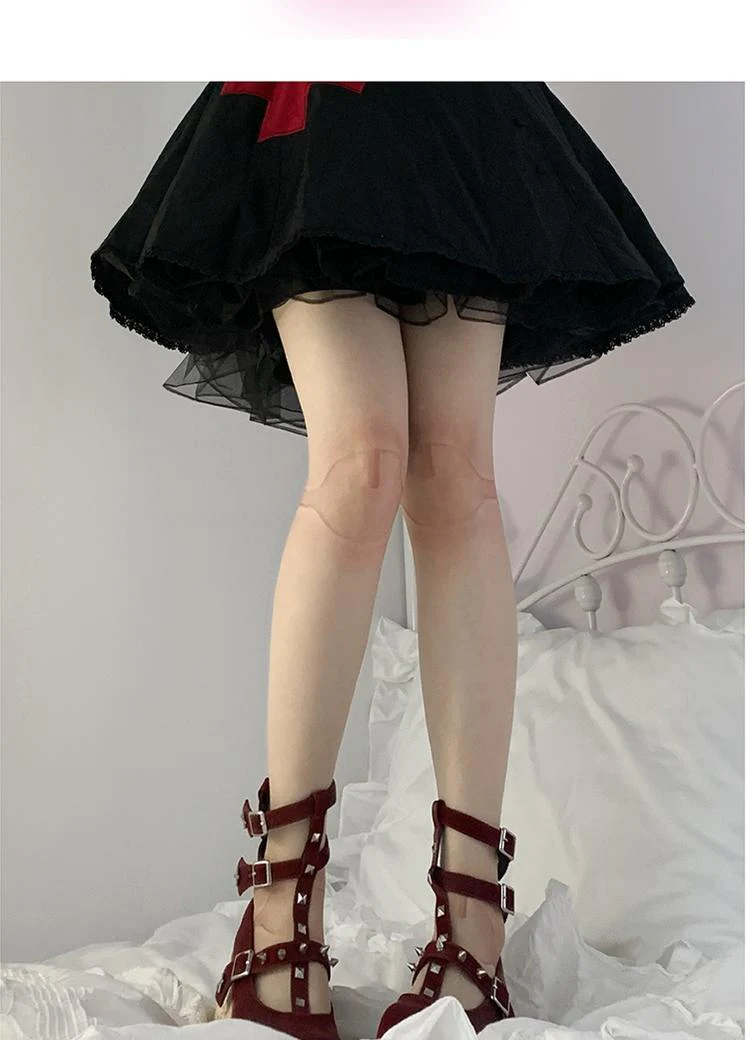 Sweet Lolita Pantyhose, Joint Print Light Stockings - Image 2