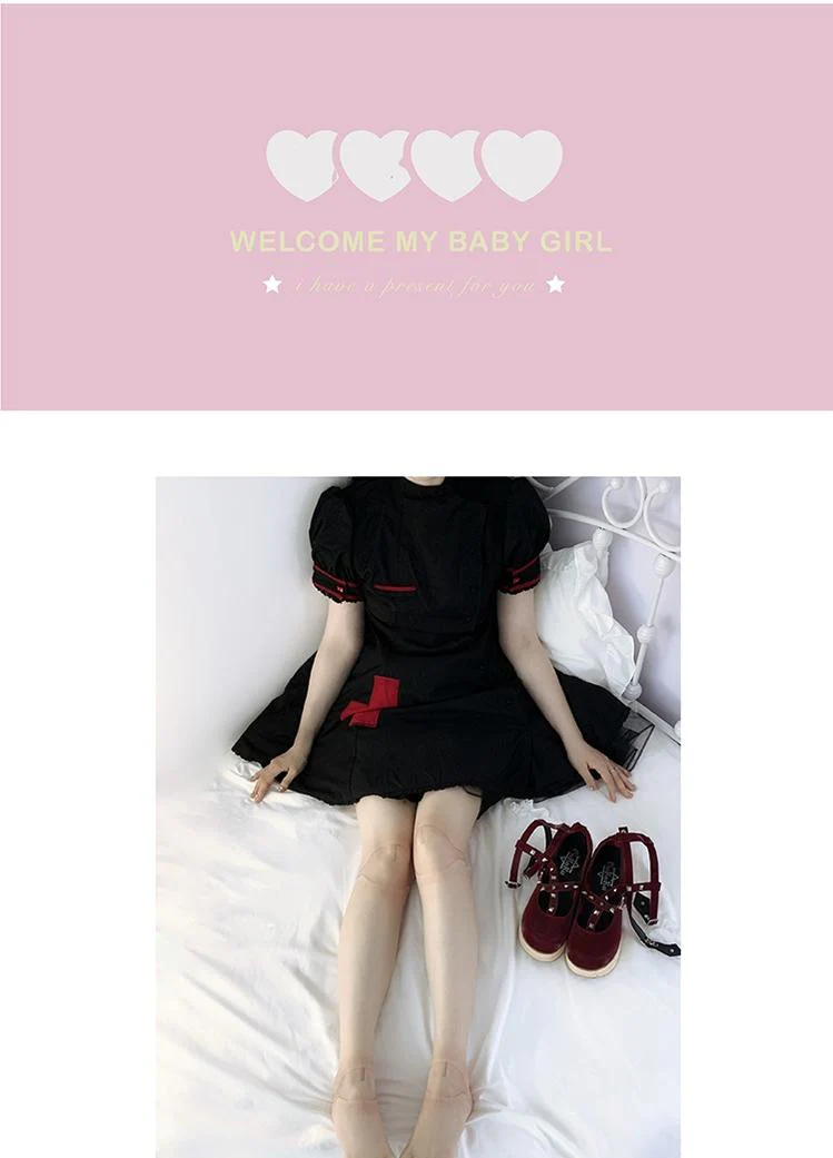 Sweet Lolita Pantyhose, Joint Print Light Stockings - Image 8