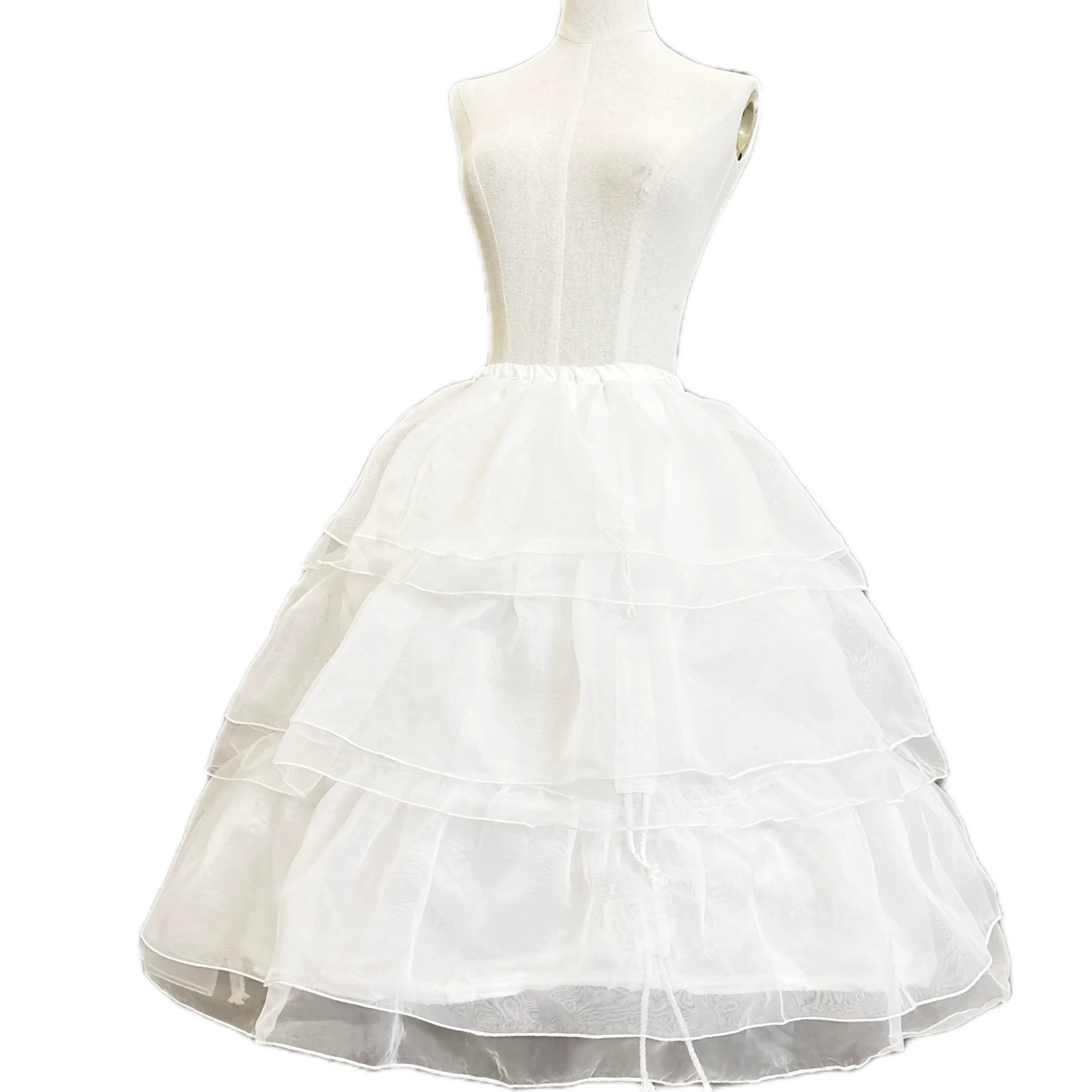 Lolita Petticoat White Plus Size Triple Layer Hoop Petticoat - Image 5