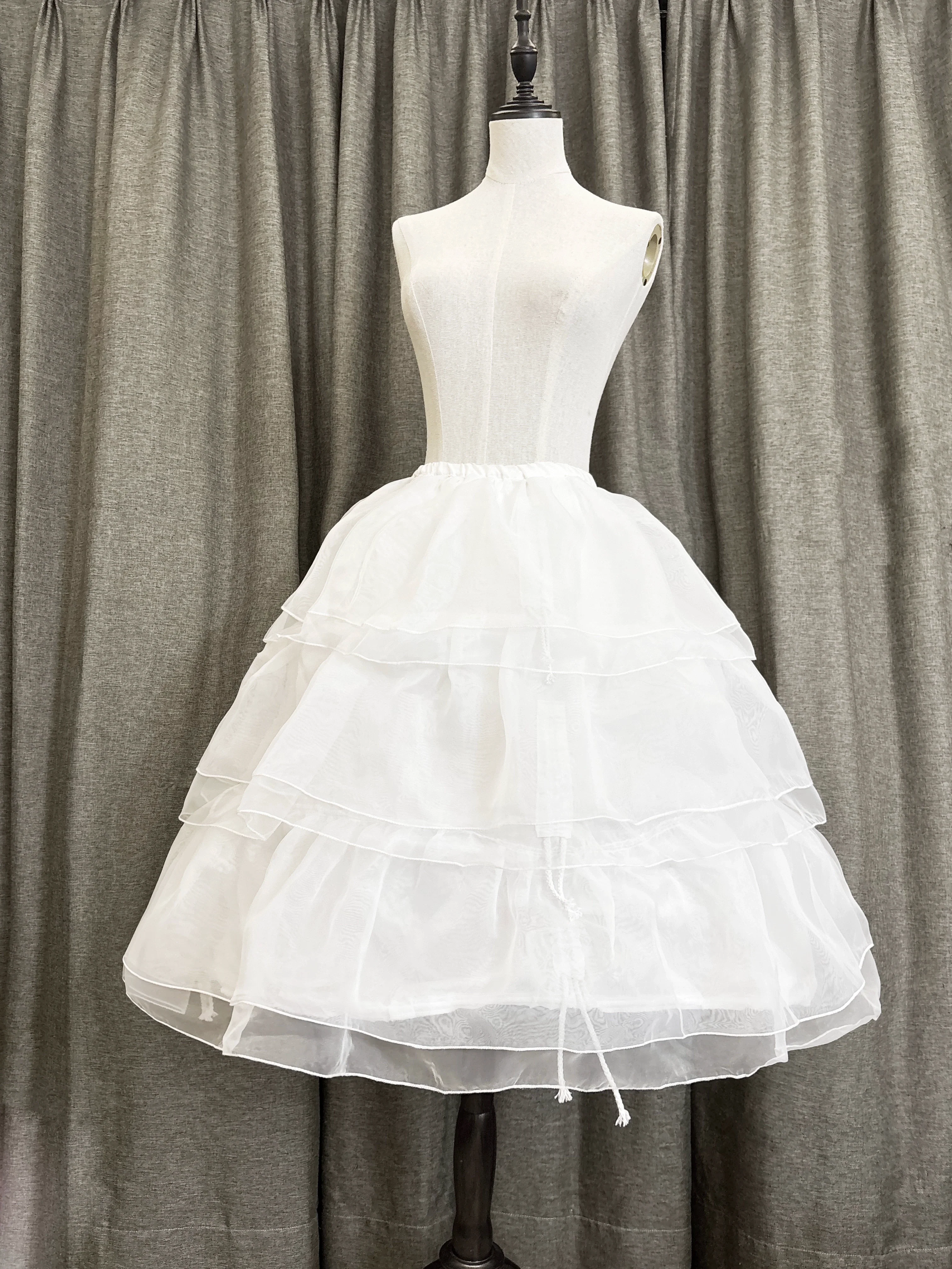 Lolita Petticoat White Plus Size Triple Layer Hoop Petticoat - Image 6