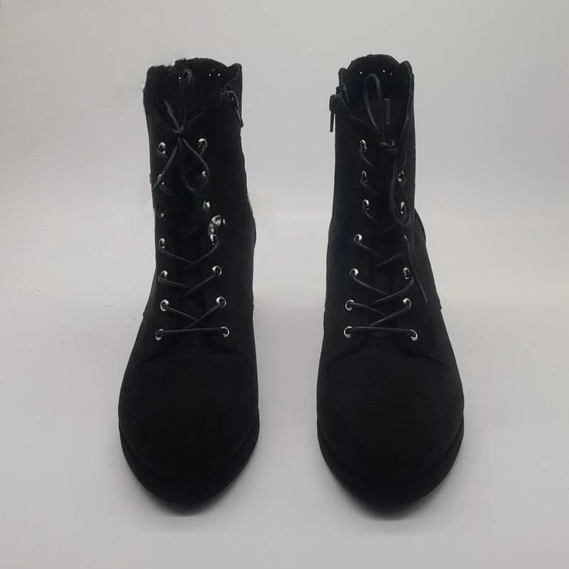 Antaina - Retro Lolita Shoes High Heel Suede Shoes Petal Shaped Topline Customized - Image 6