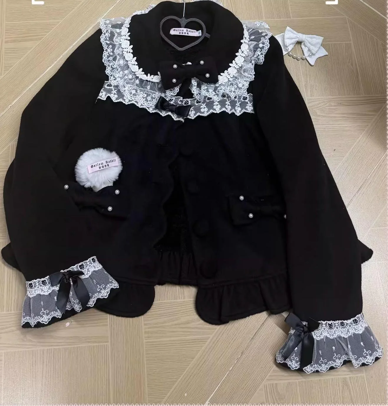 Petal Girl - Loose Sweet Lolita Coat, Detachable Bow - Image 10