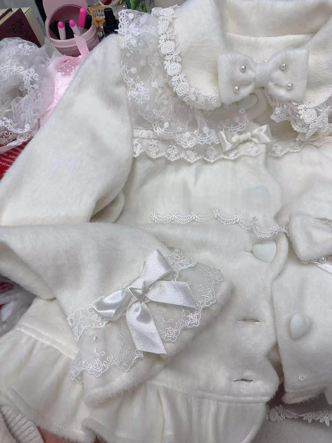 Petal Girl - Loose Sweet Lolita Coat, Detachable Bow - Image 12