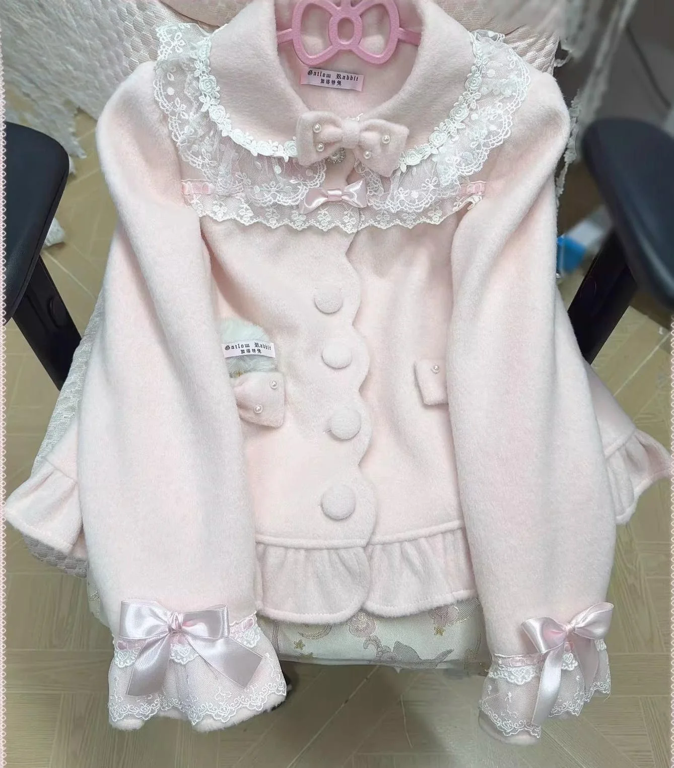 Petal Girl - Loose Sweet Lolita Coat, Detachable Bow - Image 13