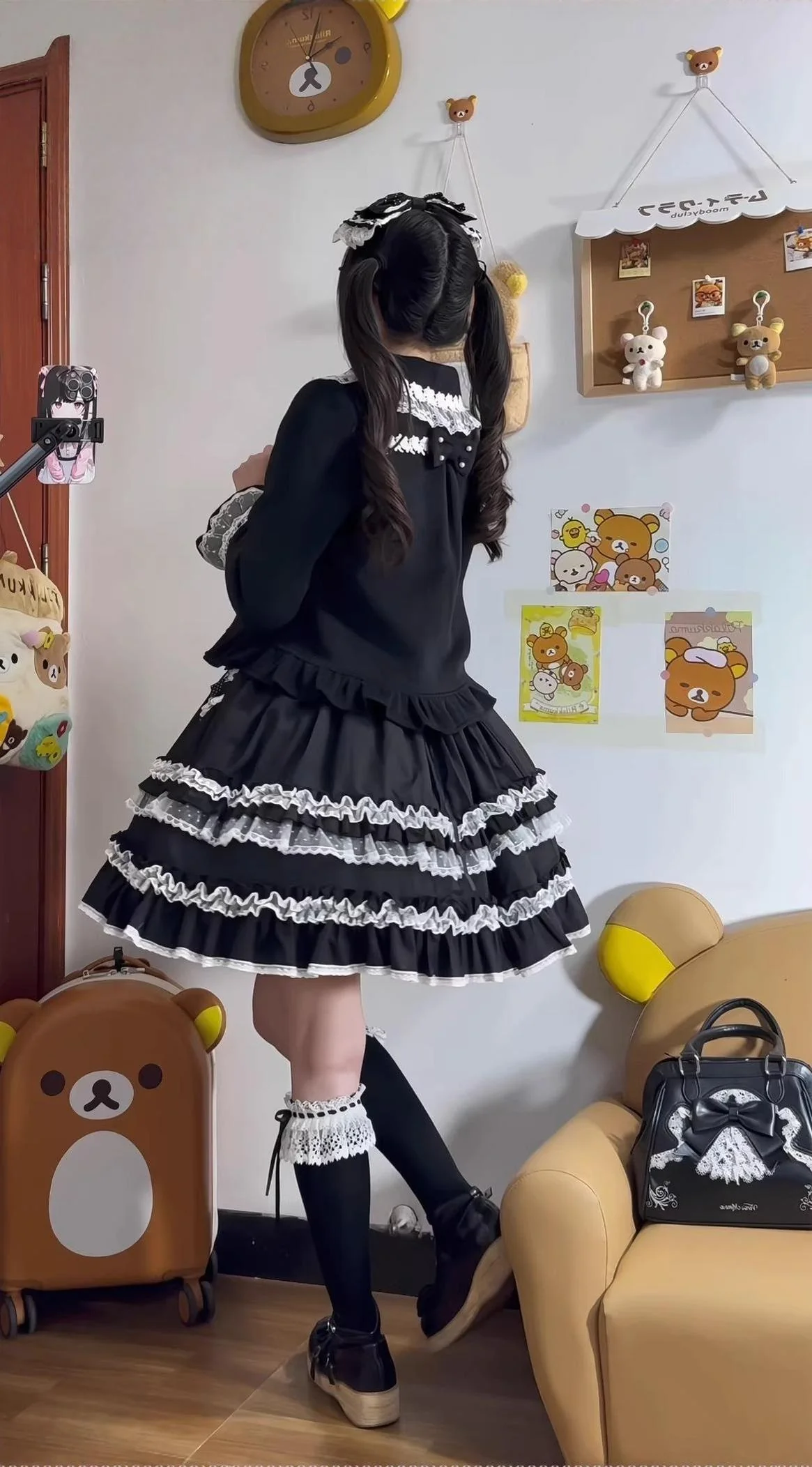 Petal Girl - Loose Sweet Lolita Coat, Detachable Bow - Image 2