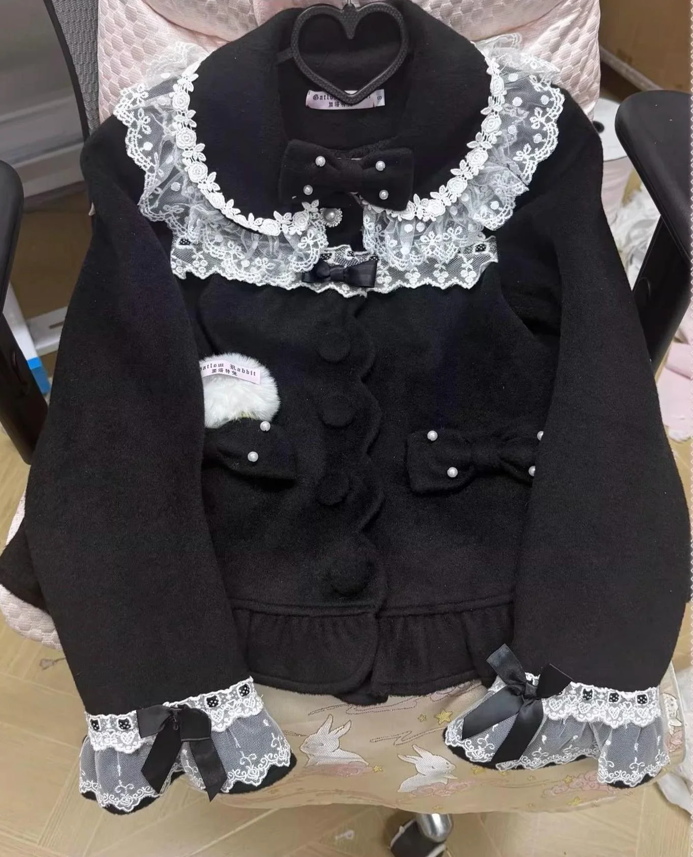Petal Girl - Loose Sweet Lolita Coat, Detachable Bow - Image 8