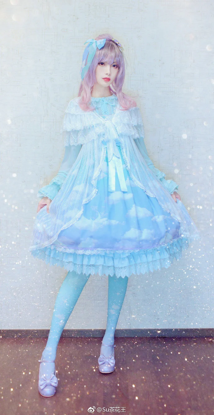 Red Maria - Gradient Starry 80D Velvet Lolita Tights - Image 15