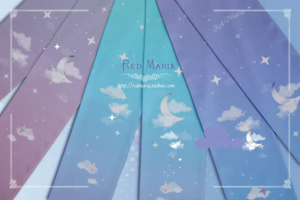 Red Maria - Gradient Starry 80D Velvet Lolita Tights - Image 3