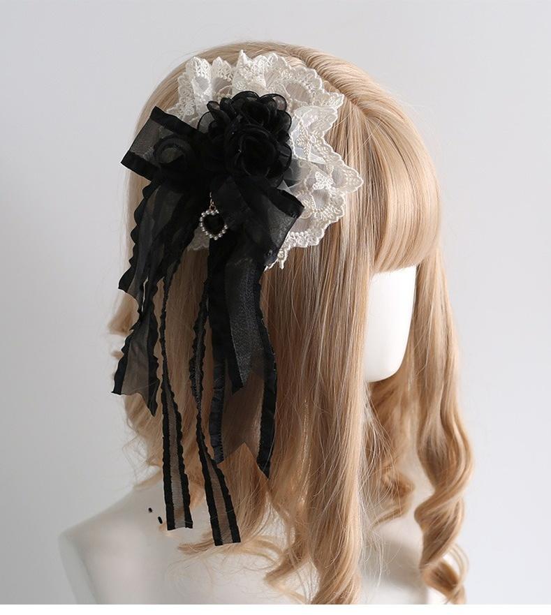 Xiaogui - Maid Lolita Hairband Doll Lolita Cuffs and Top Hat - Image 4