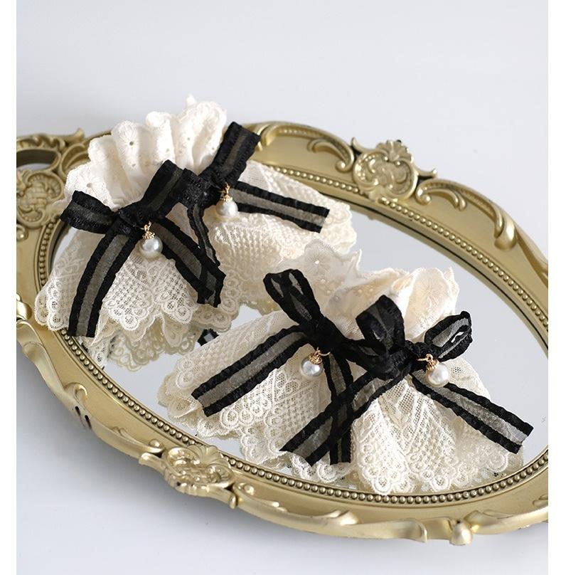Xiaogui - Maid Lolita Hairband Doll Lolita Cuffs and Top Hat - Image 7