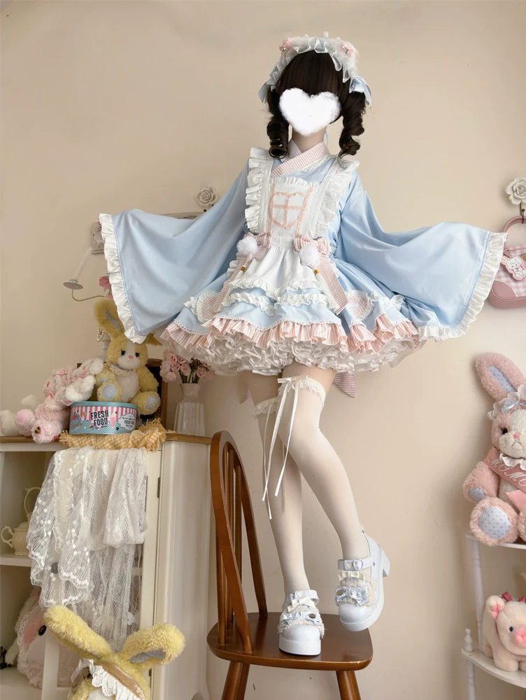 Hanguliang - Sweet Meow Nurse - Maid Lolita Skirt Set Kawaii Lolita Dress - Image 12