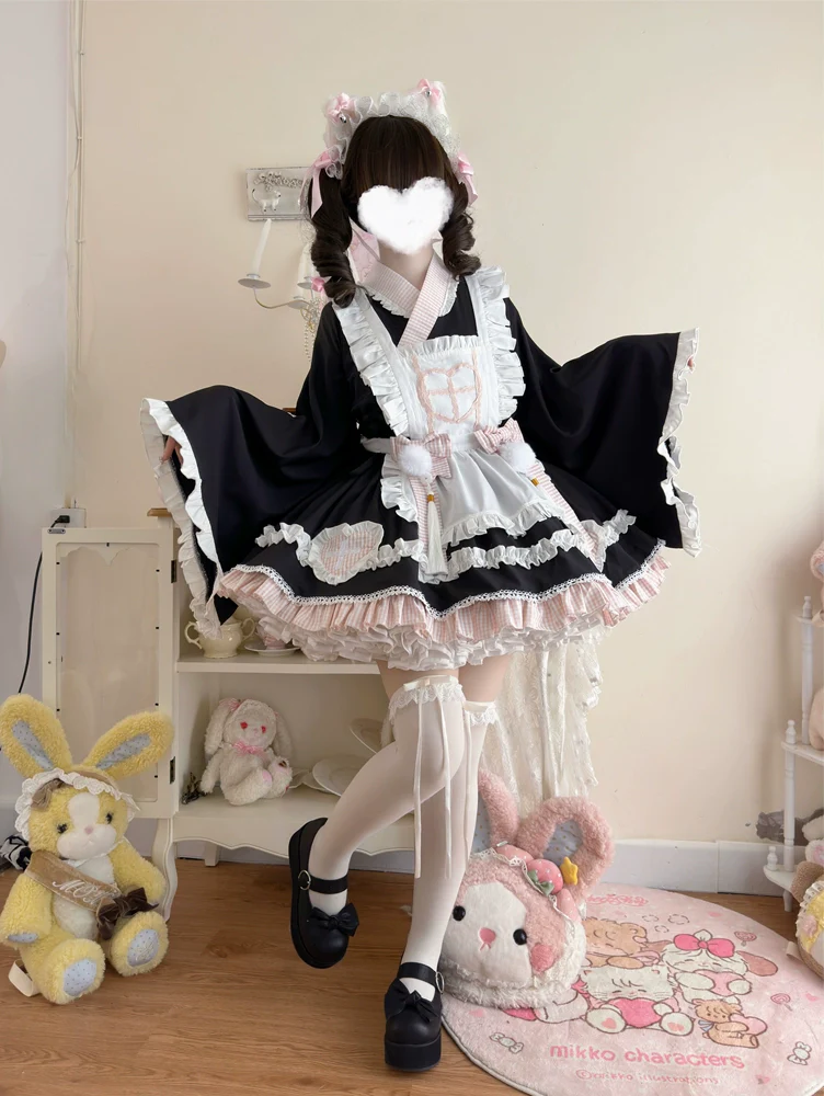 Hanguliang - Sweet Meow Nurse - Maid Lolita Skirt Set Kawaii Lolita Dress - Image 15