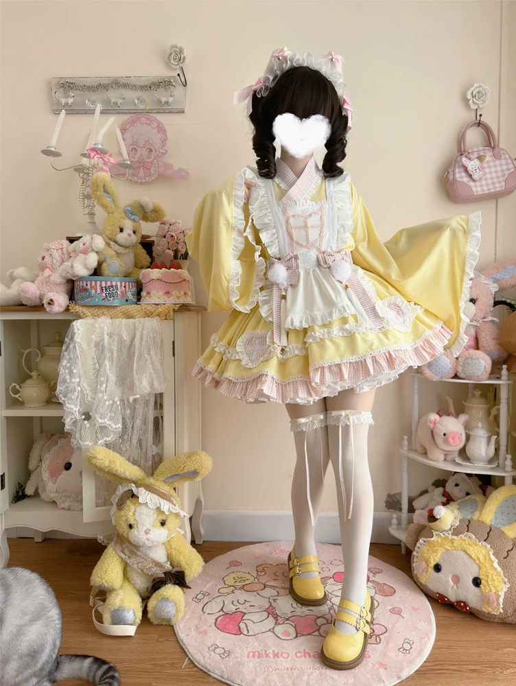 Hanguliang - Sweet Meow Nurse - Maid Lolita Skirt Set Kawaii Lolita Dress - Image 16