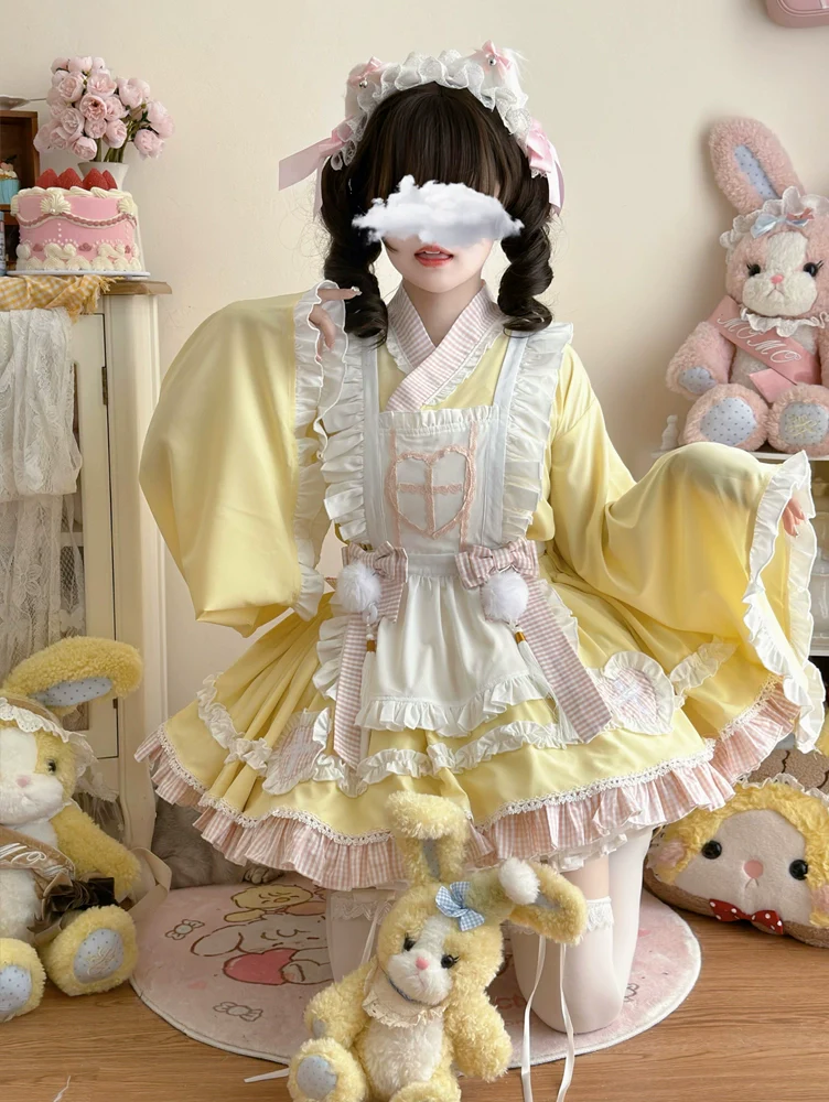 Hanguliang - Sweet Meow Nurse - Maid Lolita Skirt Set Kawaii Lolita Dress - Image 17