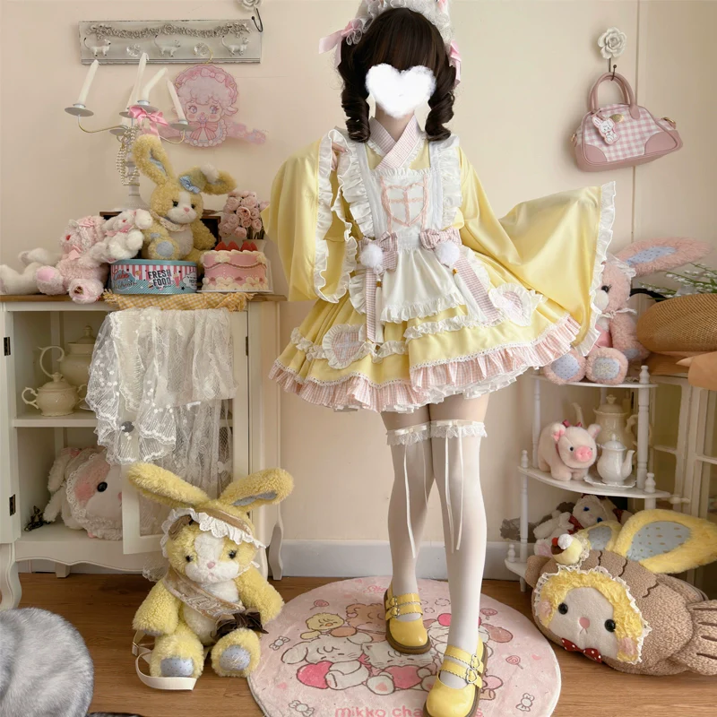 Hanguliang - Sweet Meow Nurse - Maid Lolita Skirt Set Kawaii Lolita Dress - Image 20