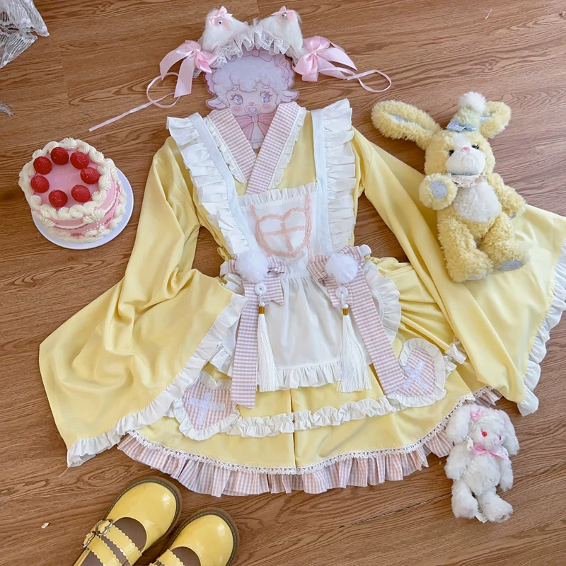 Hanguliang - Sweet Meow Nurse - Maid Lolita Skirt Set Kawaii Lolita Dress - Image 21