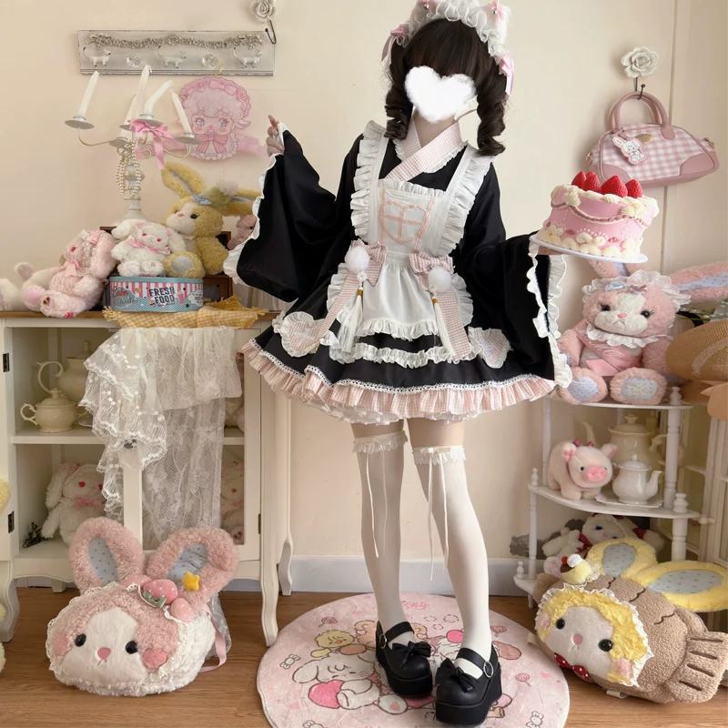 Hanguliang - Sweet Meow Nurse - Maid Lolita Skirt Set Kawaii Lolita Dress - Image 22