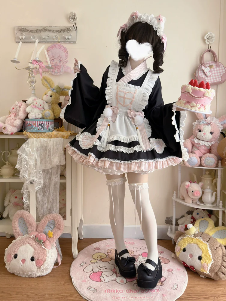 Hanguliang - Sweet Meow Nurse - Maid Lolita Skirt Set Kawaii Lolita Dress - Image 23