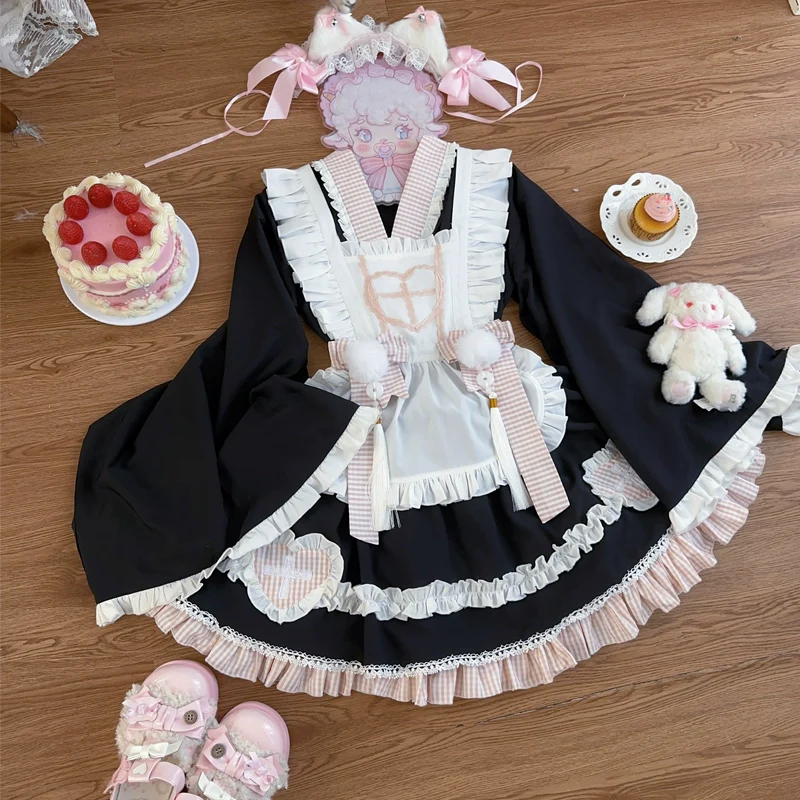 Hanguliang - Sweet Meow Nurse - Maid Lolita Skirt Set Kawaii Lolita Dress - Image 27