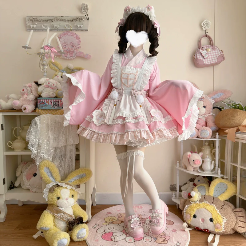 Hanguliang - Sweet Meow Nurse - Maid Lolita Skirt Set Kawaii Lolita Dress - Image 4