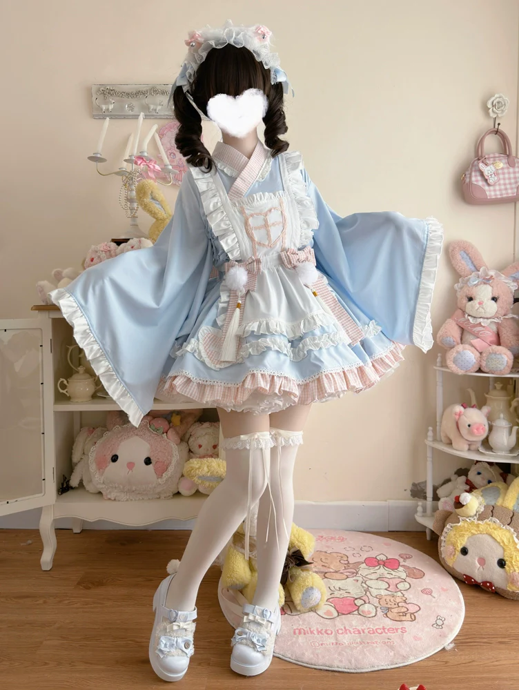 Hanguliang - Sweet Meow Nurse - Maid Lolita Skirt Set Kawaii Lolita Dress - Image 8