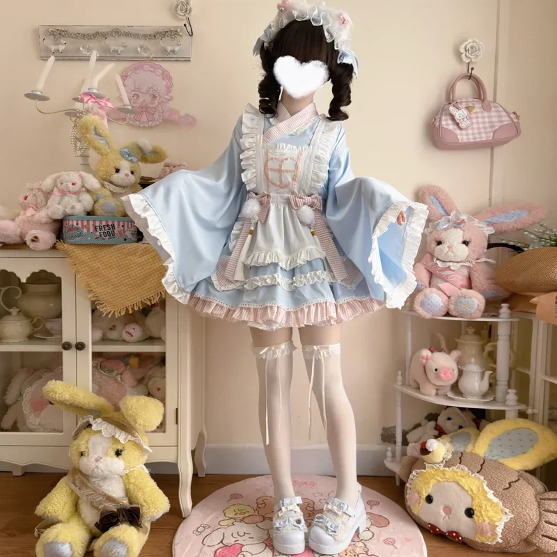 Hanguliang - Sweet Meow Nurse - Maid Lolita Skirt Set Kawaii Lolita Dress - Image 9