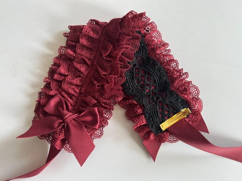 Customized Elegant Lolita Bow Lace KC Headdress - Image 16