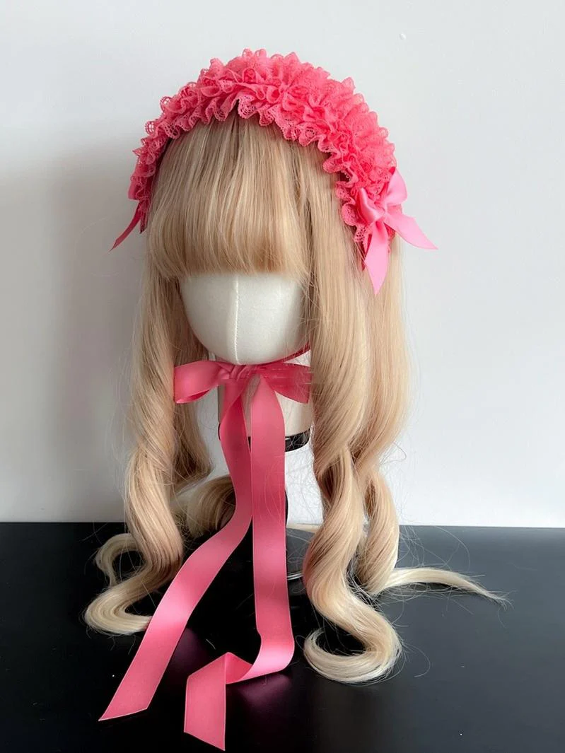 Customized Elegant Lolita Bow Lace KC Headdress - Image 21